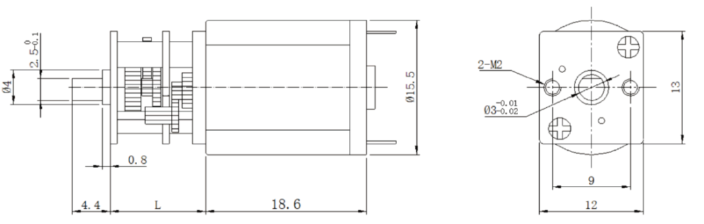 VS13SS035 Micro DC Spur Gear Motor (13mm High-Torque)